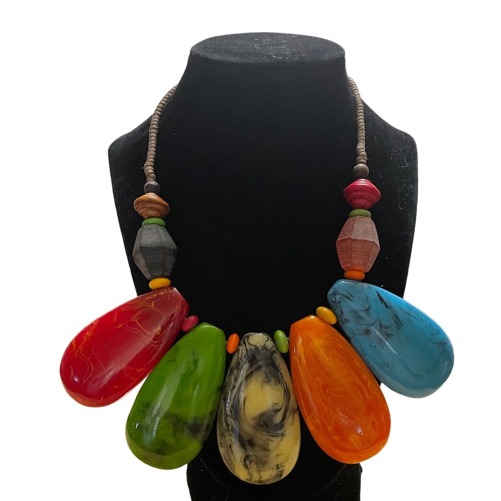 Statement Costume Necklace Bold Colors